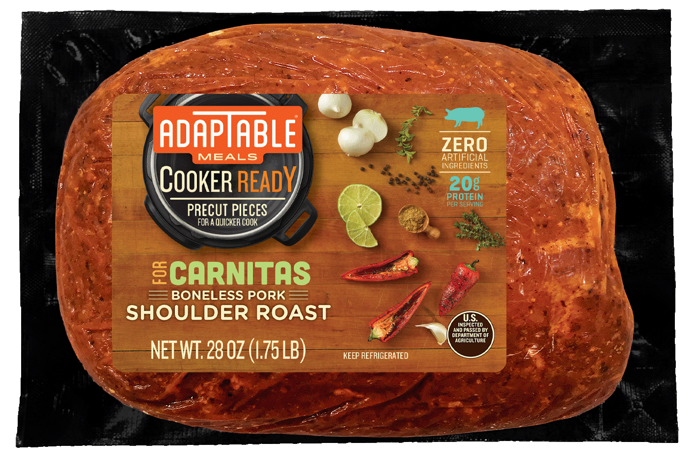 AdapTable Meals Boneless Pork Shoulder Roast for Carnitas in Package