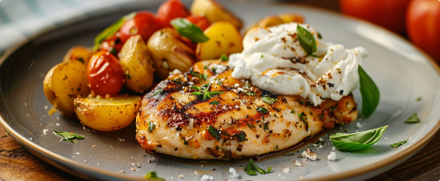 Tomato-Herb-Chicken-with-Honey-Whipped-Feta